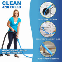 Load image into Gallery viewer, PetOde Dryer Vent Cleaner Kit - Vacuum Hose Attachment Brush