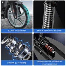 Load image into Gallery viewer, 3StyleScooters City Scooter Foldable Scooter Kids Big Wheel Scooter Adult City Scooter with Double Suspension Scooter for Adults and Children, 200 mm Large Wheels Scooter for Children Teenagers