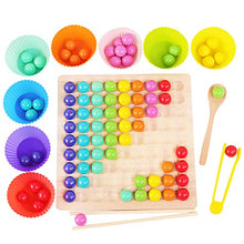 Load image into Gallery viewer, Colorful Wooden Peg Board Beads Game,