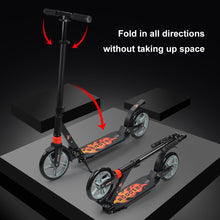 Load image into Gallery viewer, 3StyleScooters City Scooter Foldable Scooter Kids Big Wheel Scooter Adult City Scooter with Double Suspension Scooter for Adults and Children, 200 mm Large Wheels Scooter for Children Teenagers