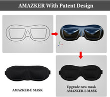 Load image into Gallery viewer, AMAZKER Eyeshades 3D Sleep Eye Masks for Sleeping with Carry Pouch Contoured Shape Ultra Lightweight and Comfortable Sleeping Mask for Travel, Nap