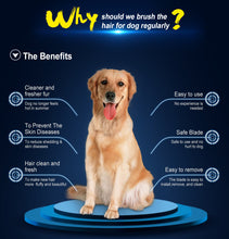 Load image into Gallery viewer, PetOde Pet Grooming Brush, Shedding Tool for Dogs & Cats, Effectively Reduces Shedding by up to 90% for Short Medium and Long Pet Hair