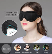 Load image into Gallery viewer, AMAZKER Eyeshades 3D Sleep Eye Masks for Sleeping with Carry Pouch Contoured Shape Ultra Lightweight and Comfortable Sleeping Mask for Travel, Nap