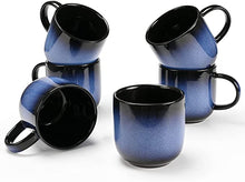 Load image into Gallery viewer, Potahouse Mugs for Coffee, 10 oz Tea Cup Anti-Chip, Anti-Crack, Mugs Set of 6,Microwave Safe and Oven Safe, Sea Blue