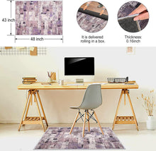 Load image into Gallery viewer, Hriiiiya Office Chair Mats, 48"x43" Crystal Velvet Desk Chair Mats for Home Office Hardwood Floor, Computer Gaming Rolling Chair Mat, Multi-Purpose Low-Pile Floor Protector