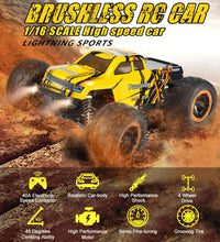 Load image into Gallery viewer, Puzcande Toy Vehicles Brushless RC Cars 60km/h 4WD High Speed Remote Control Car for Adults All Terrain Off Road Monster Truck Gifts for Boys Kids 2.4GHZ Hobby Grade Vehicles