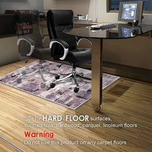Load image into Gallery viewer, Hriiiiya Office Chair Mats, 48"x43" Crystal Velvet Desk Chair Mats for Home Office Hardwood Floor, Computer Gaming Rolling Chair Mat, Multi-Purpose Low-Pile Floor Protector