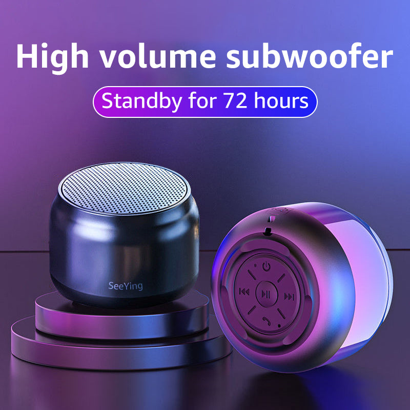 SeeYing Subwoofer Wireless Bluetooth Small Audio Machine Mini Portable Large Volume Household Outdoor High Sound Quality Small Audio