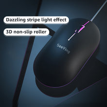 Load image into Gallery viewer, SeeYing Computer Mouse Wired Mute Silent Computer Laptop Desktop Home Office Games for Boys and Girls Universal Dazzling Glow
