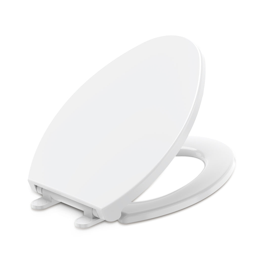 Holikme Toilet Seats Elongated Soft Close Toilet Cover Built with Non-slip Rubber Bumpers No Slam Slow Close Toilet Lid Easy to Install with Metal Bolts for Standard Elongated Oval Toilets toilets