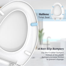 Load image into Gallery viewer, Holikme Toilet Seats Elongated Soft Close Toilet Cover Built with Non-slip Rubber Bumpers No Slam Slow Close Toilet Lid Easy to Install with Metal Bolts for Standard Elongated Oval Toilets toilets
