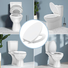 Load image into Gallery viewer, Holikme Toilet Seats Elongated Soft Close Toilet Cover Built with Non-slip Rubber Bumpers No Slam Slow Close Toilet Lid Easy to Install with Metal Bolts for Standard Elongated Oval Toilets toilets
