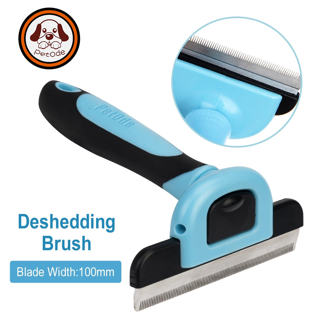 PetOde Pet Grooming Brush, Shedding Tool for Dogs & Cats, Effectively Reduces Shedding by up to 90% for Short Medium and Long Pet Hair