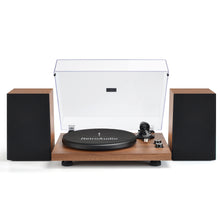 Load image into Gallery viewer, RetroAudio Vinyl Turntable with 36 Watt Stereo Bookshelf Speakers, Bluetooth Record Player Hi-Fi System with Magnetic Cartridge, Built-in Phono Preamp USB Digital Output Adjustable Counterweight
