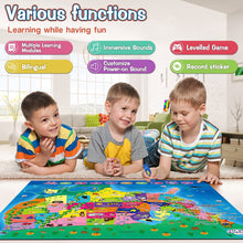 Load image into Gallery viewer, Qiaojoy Interactive USA Map- 2-8 Years Old Learning Toys
