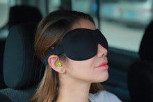 Load image into Gallery viewer, Sleep Mask SleepFun Invisible Alar Deep Orbit 3D Eye Mask Ultra Lightweight &amp; Comfortable Sleeping Mask for Travel, Nap, Shift Works, Black &amp; Blue
