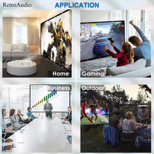 Load image into Gallery viewer, RetroAudio Projection Screens Foldable Anti-Crease Portable Projector Movies Screen for Home Theater Outdoor Indoor Support Double Sided Projection
