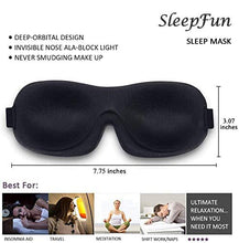 Load image into Gallery viewer, Sleep Mask SleepFun Invisible Alar Deep Orbit 3D Eye Mask Ultra Lightweight &amp; Comfortable Sleeping Mask for Travel, Nap, Shift Works, Black &amp; Blue
