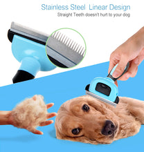 Load image into Gallery viewer, PetOde Pet Grooming Brush, Shedding Tool for Dogs &amp; Cats, Effectively Reduces Shedding by up to 90% for Short Medium and Long Pet Hair
