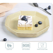 Load image into Gallery viewer, Sabichi Dessert Plates,Salad Plate,Ceramic Dinner Plate,Kitchen Porcelain Serving Dishes,Microwave for Oven or Dishwasher Safe

