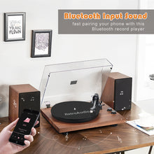 Load image into Gallery viewer, RetroAudio Vinyl Turntable with 36 Watt Stereo Bookshelf Speakers, Bluetooth Record Player Hi-Fi System with Magnetic Cartridge, Built-in Phono Preamp USB Digital Output Adjustable Counterweight
