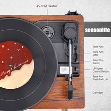 Load image into Gallery viewer, Seasonlife Record Player Turntable Vinyl Record Player with Speakers
