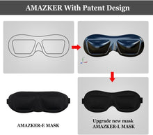 Load image into Gallery viewer, AMAZKER Eyeshades 3D Sleep Eye Masks for Sleeping with Carry Pouch Contoured Shape Ultra Lightweight and Comfortable Sleeping Mask for Travel, Nap
