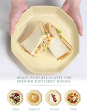 Load image into Gallery viewer, Sabichi Dessert Plates,Salad Plate,Ceramic Dinner Plate,Kitchen Porcelain Serving Dishes,Microwave for Oven or Dishwasher Safe

