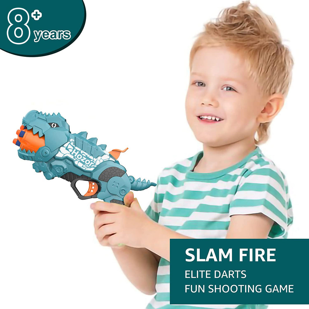 Hozor Dinosaur Boy Soft Bullet Gun Toy, with 50 Soft Foam Darts, Shooting Cans and 5 Darts Spinning Cylinder, Indoor and Outdoor Shooting Games