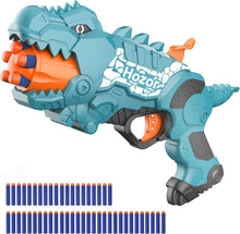 Load image into Gallery viewer, Hozor Dinosaur Boy Soft Bullet Gun Toy, with 50 Soft Foam Darts, Shooting Cans and 5 Darts Spinning Cylinder, Indoor and Outdoor Shooting Games

