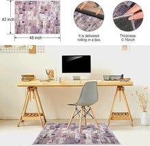 Load image into Gallery viewer, Hriiiiya Office Chair Mats, 48&quot;x43&quot; Crystal Velvet Desk Chair Mats for Home Office Hardwood Floor, Computer Gaming Rolling Chair Mat, Multi-Purpose Low-Pile Floor Protector
