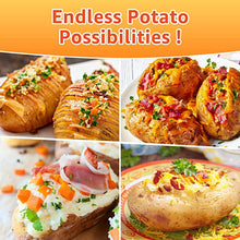 Load image into Gallery viewer, Homengine Cookware Steamers SEEN-ON-TV Cooks in Minutes Tender &amp; Fluffy Spuds, Baked Potato Steamer Kitchen Gadgets, Endless Potato-Possibilities Easy to Clean Dishwasher-Safe, 8&quot;, Clear

